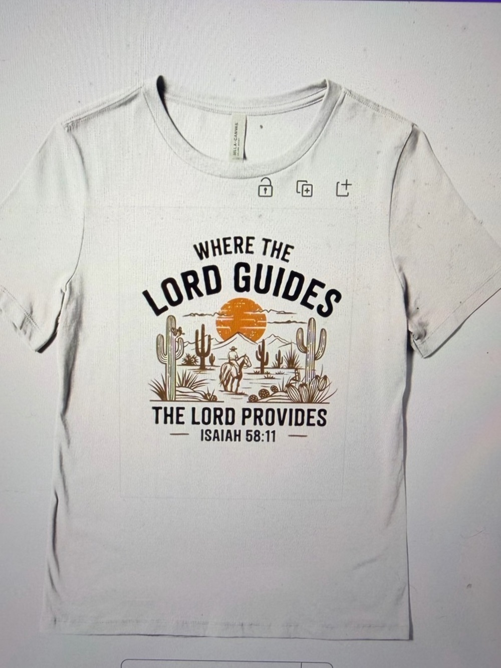 White 'Where The Lord Guides' Faith Graphic Tee